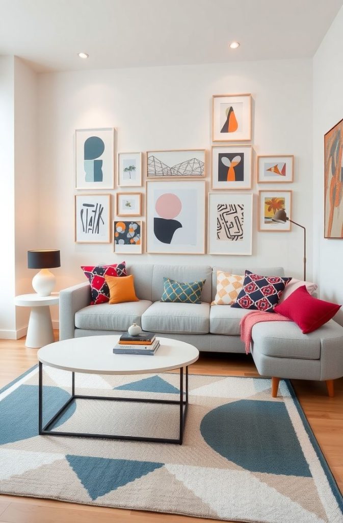 Artistic Small Apartment Living Room