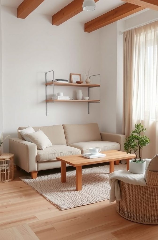 Japandi Small Apartment Living Room