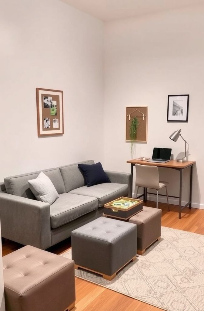 Multi-Functional Small Apartment Living Room