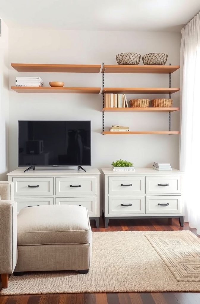 Storage-Friendly Small Apartment Living Room