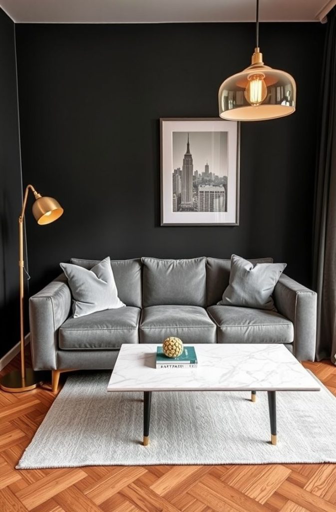 Urban Chic Small Apartment Living Room
