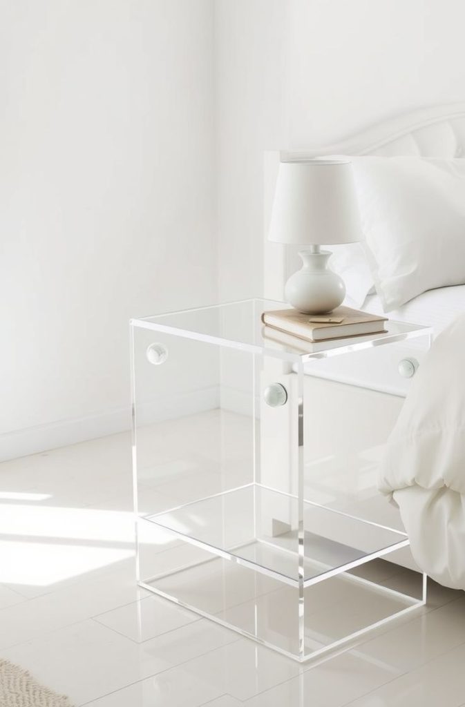 Clear Acrylic Nightstand Ideas for a Sleek Modern Look