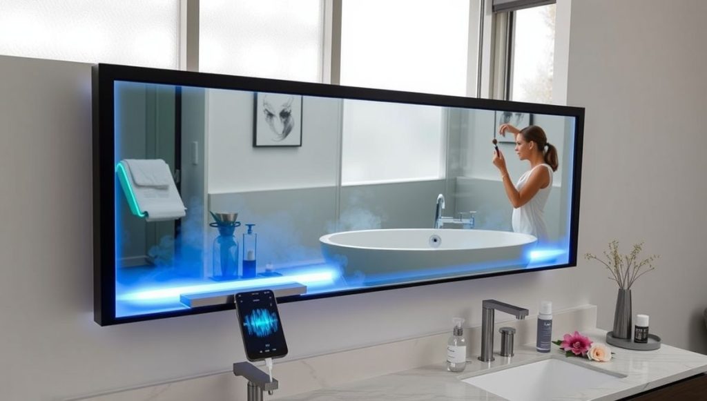 Bathroom Vanity Mirror Charging Dock