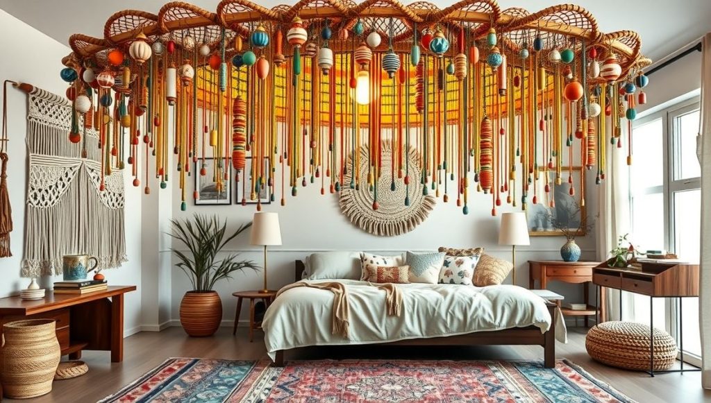Boho Beaded Chandeliers for Artistic Texture