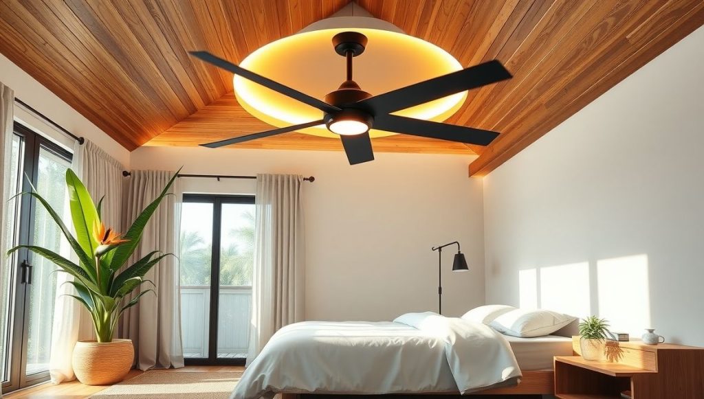 Ceiling Fan with Integrated Lighting