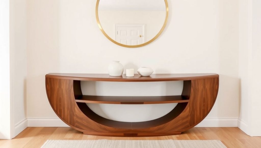 Curved Edge Entryway Table