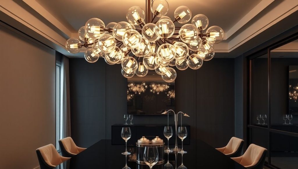 Glass Globe Chandeliers for Modern Elegance