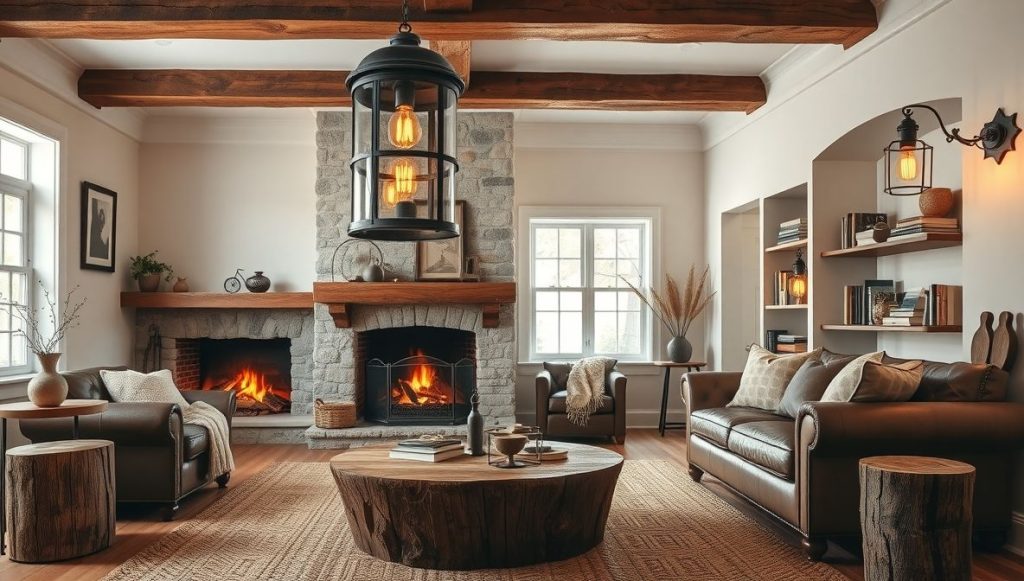 Lantern-Style Lighting for a Rustic Touch