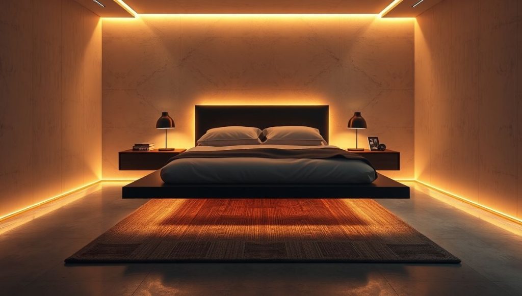 LED Strip Lighting Under Bed Frame