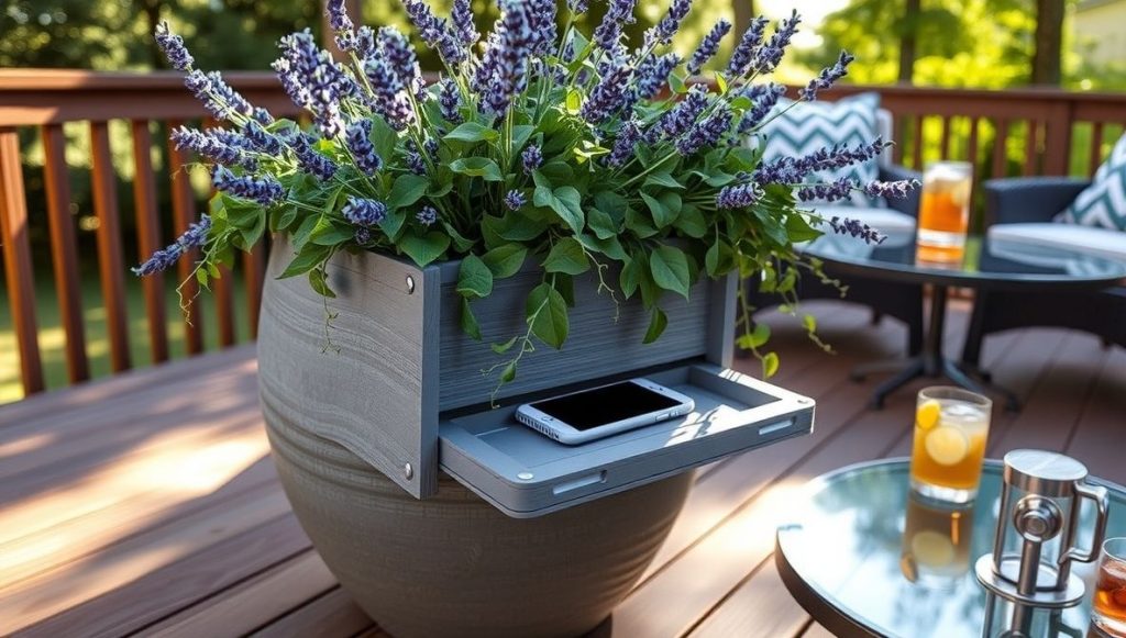 Planter with Concealed Outdoor Charging