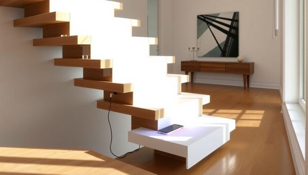 Stair Riser Charging Steps