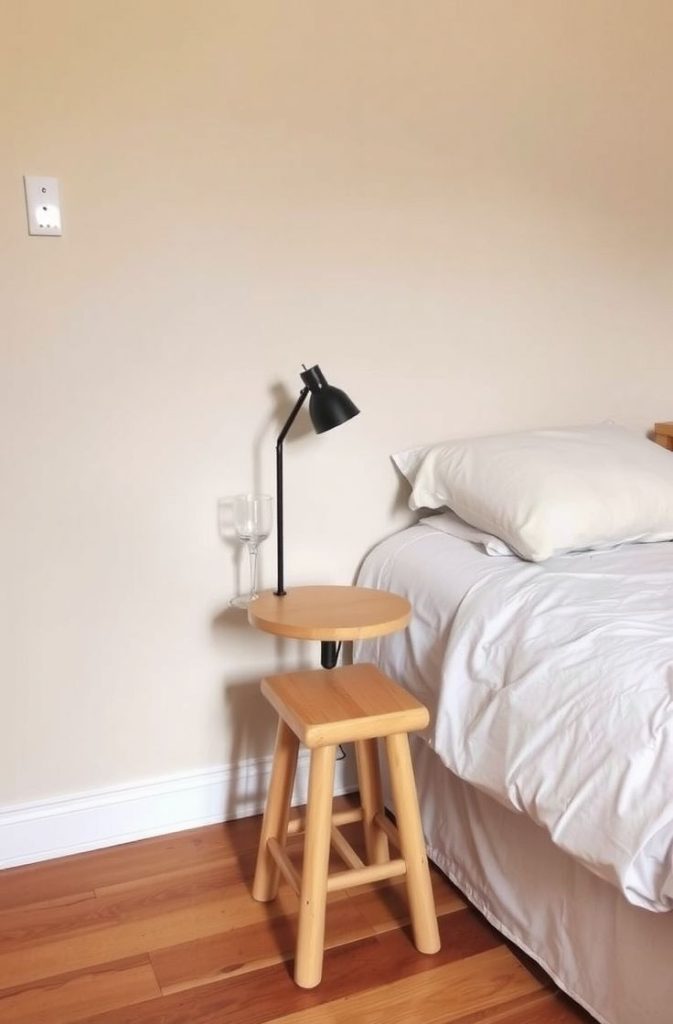 Simple Stool Nightstand Ideas That Blend Style and Function