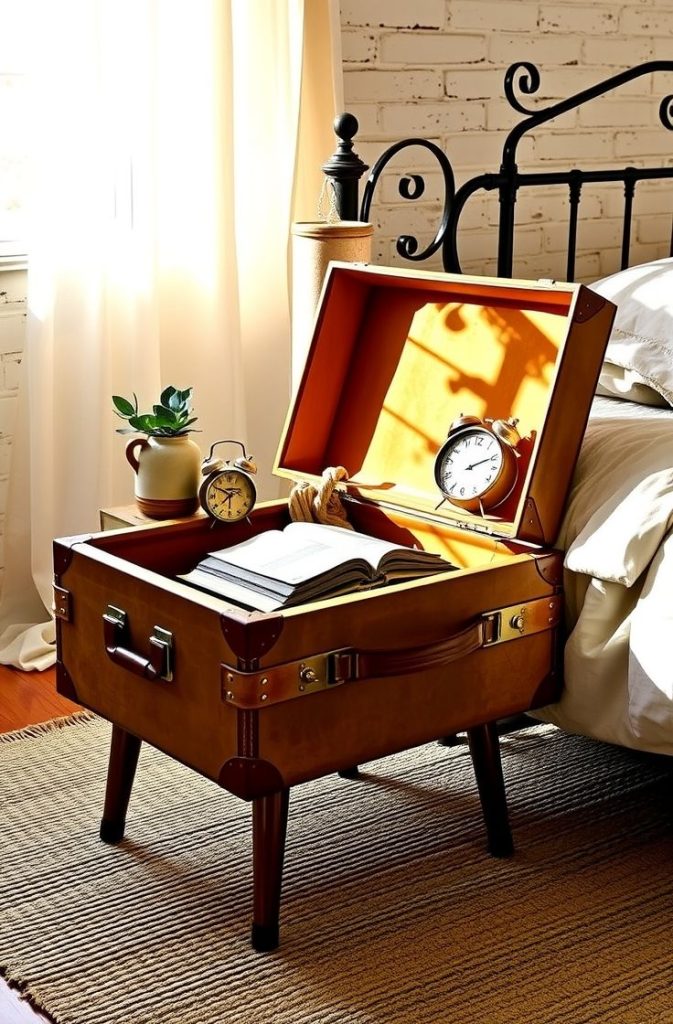 Vintage Suitcase Nightstand