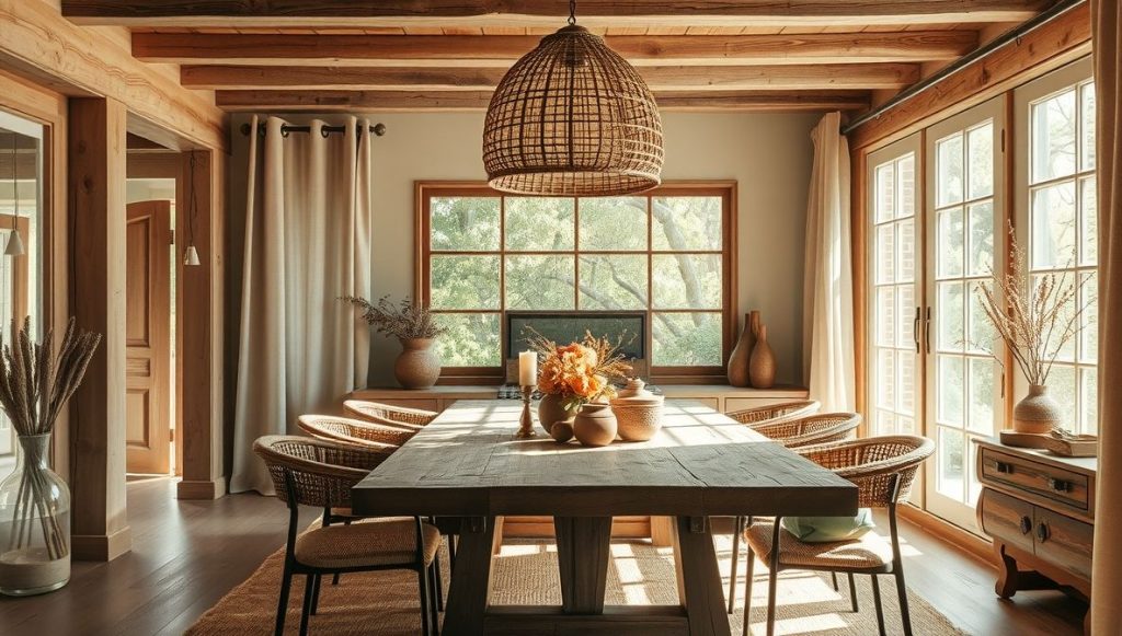 Woven Basket Pendant for Natural Texture