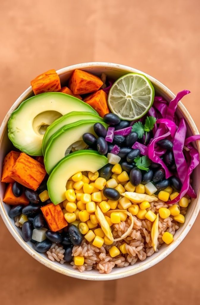 Sweet Potato Black Beans Bowl