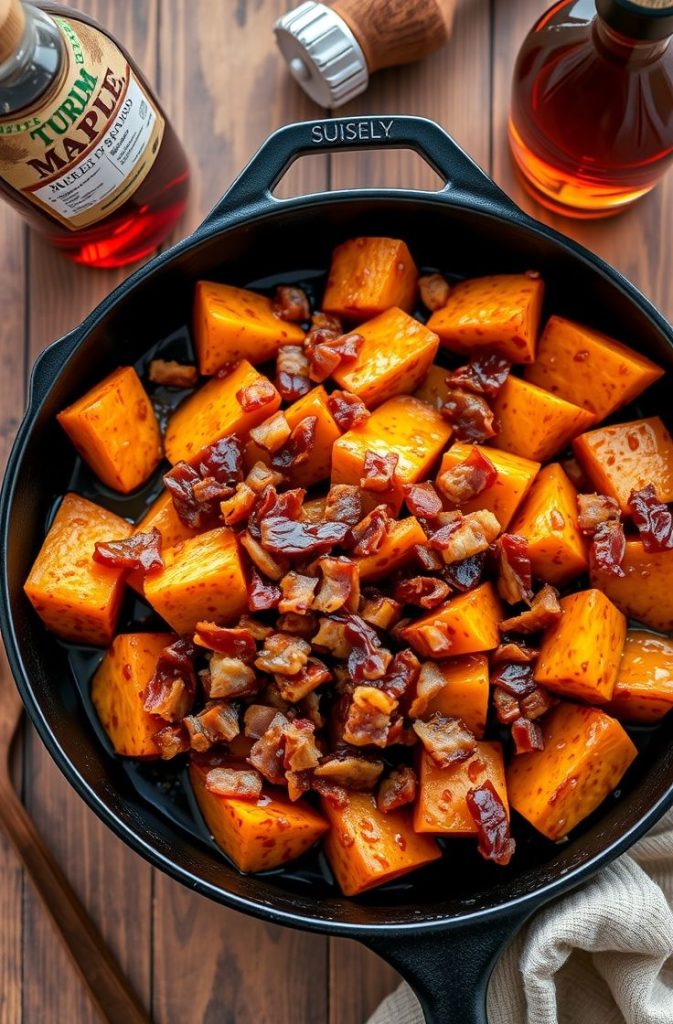Bacon-Maple Candied Sweet Potatoes