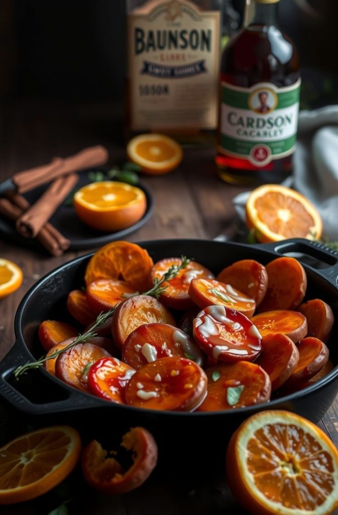 Citrus-Bourbon Candied Sweet Potatoes