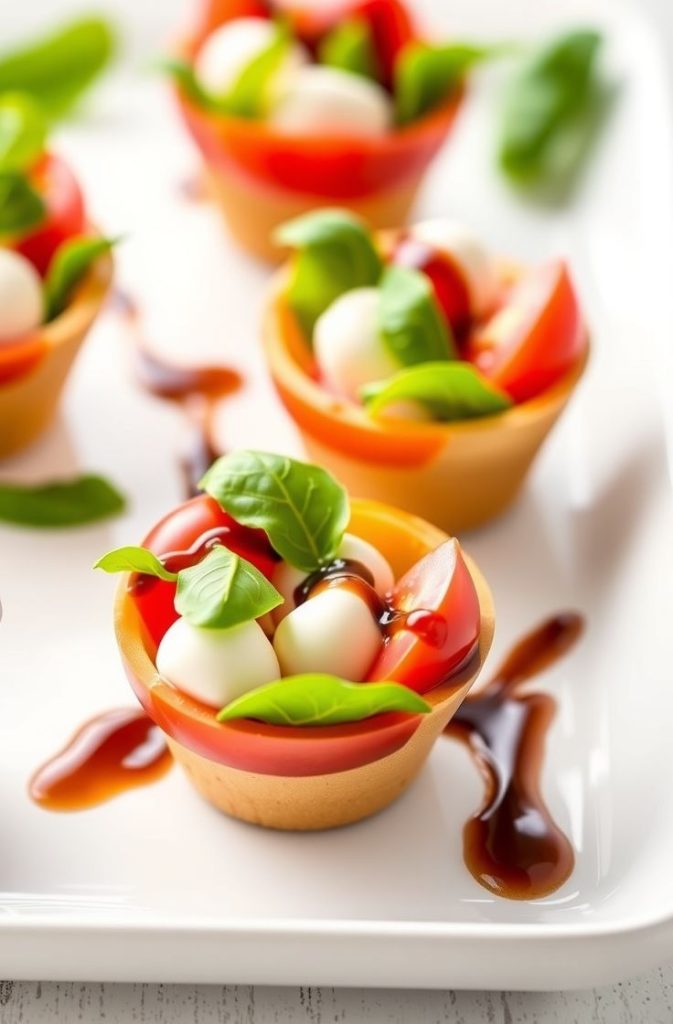 Mini Caprese Salad Cups