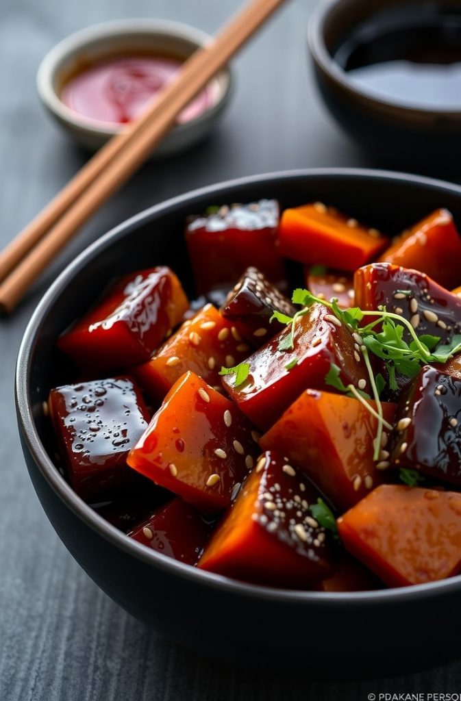 Miso-Caramel Candied Sweet Potatoes