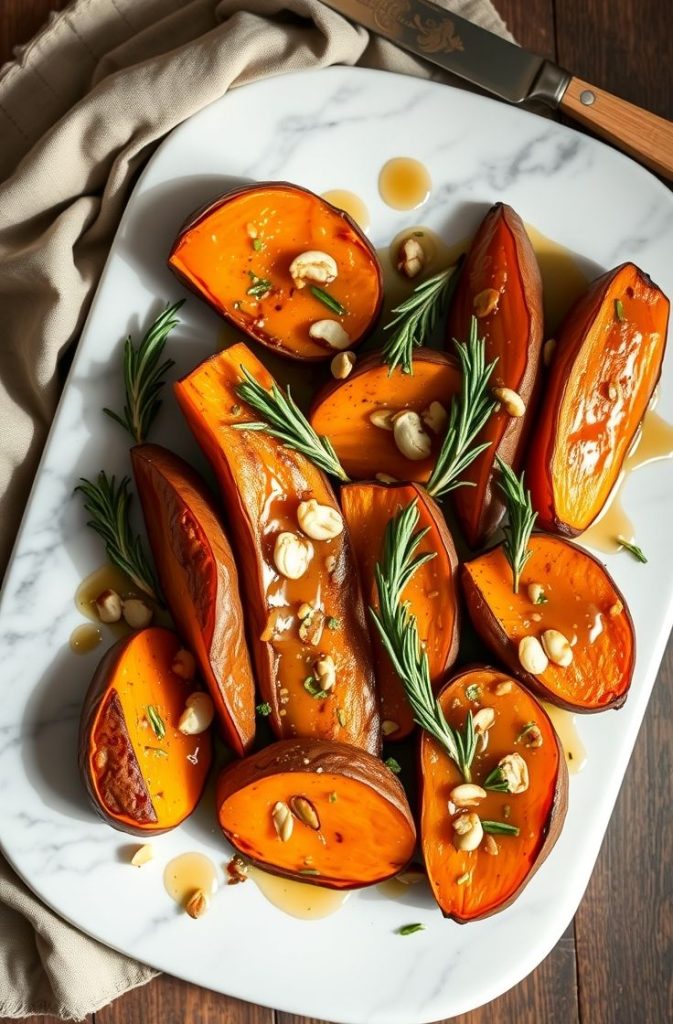 Rosemary-Brown Butter Candied Sweet Potatoes