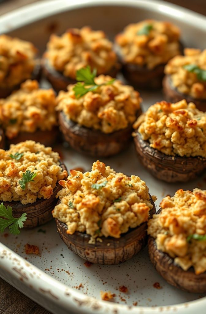Stuffed Mushrooms with Parmesan and Herbs
