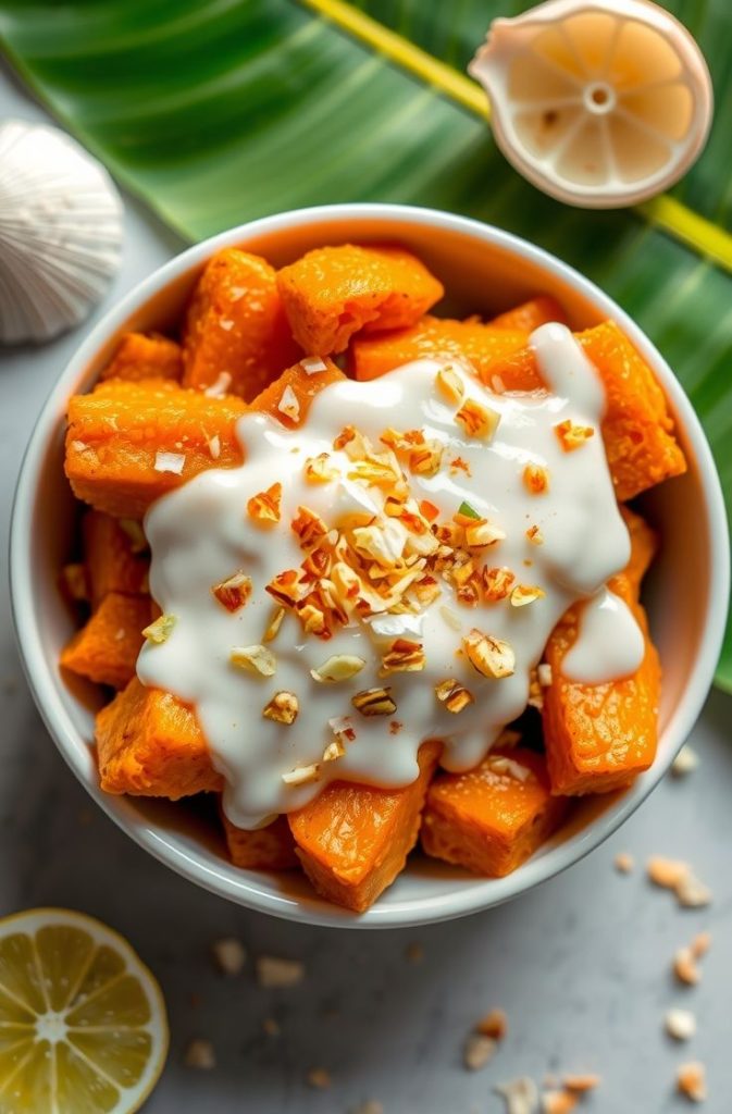 Toasted Coconut Candied Sweet Potatoes